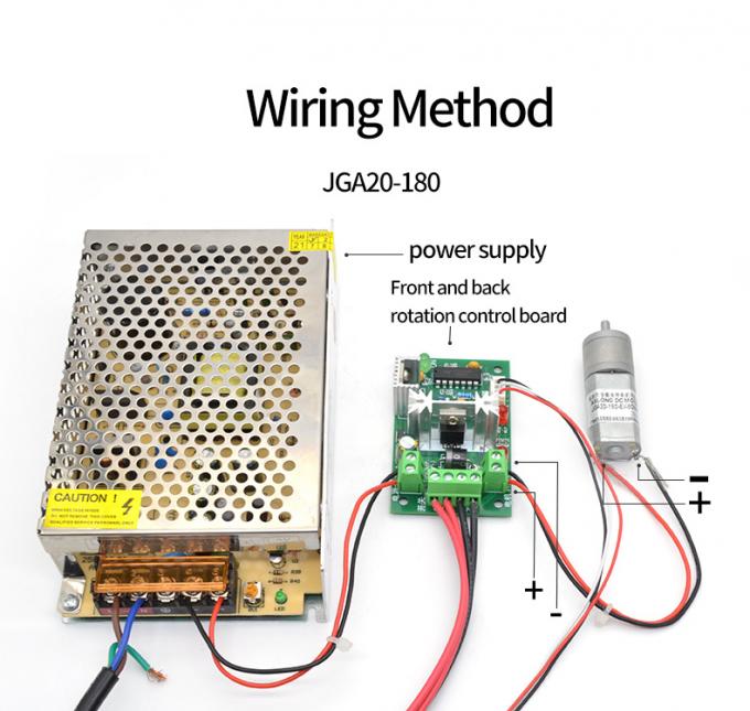 12 वी डीसी रिडक्शन माइक्रो मोटर JGA20-180 माइक्रो डीसी रिडक्शन मोटर स्थायी चुंबक कम गति 4