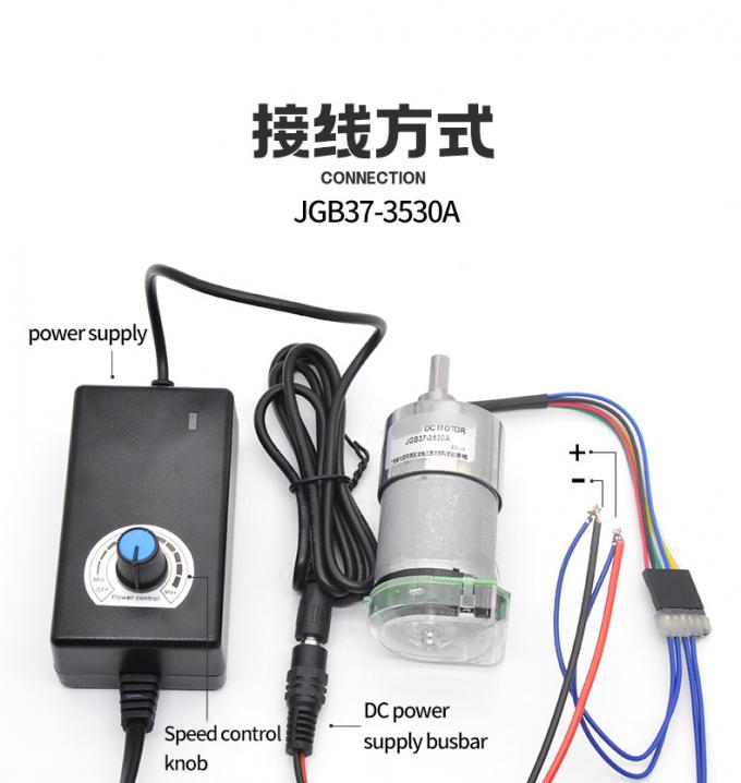 उच्च टोक़ 24V 59RPM JGB37-3530A उच्च टोक़ कम गति डीसी गियर इलेक्ट्रिक मोटर 37mm 14