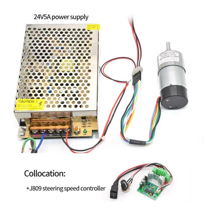 उच्च टोक़ सनकी दस्ता गियर मोटर 1600rpm 37 मिमी हॉल एनकोडर कैप सुरक्षात्मक 10