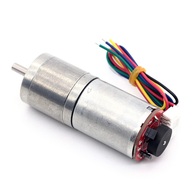 6v गियर डीसी मोटर डीसी गियर मोटर एन्कोडर के साथ JGA25-370B 25mm 12v डीसी मोटर