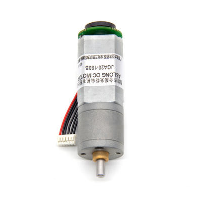 मिनी ब्रश डीसी गियर मोटर JGA20-180B 12V 135RPM 1:60 12v डीसी मोटर एन्कोडर के साथ मिनी डीसी गियर मोटर