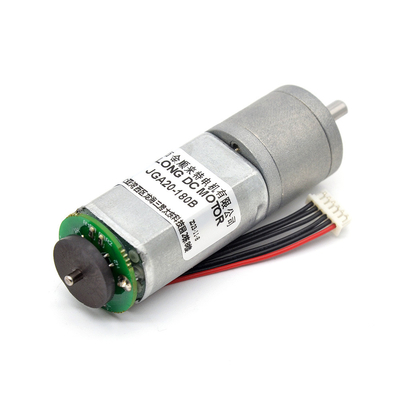 मिनी ब्रश डीसी गियर मोटर JGA20-180B 12V 135RPM 1:60 12v डीसी मोटर एन्कोडर के साथ मिनी डीसी गियर मोटर