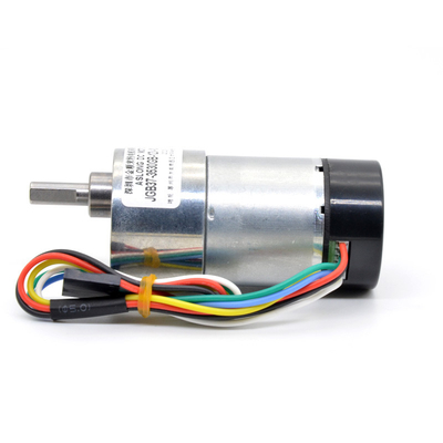 बड़े टोक़ एन्कोडर के साथ डीसी गियर मोटर JGB37-3530GB 24V 111RPM 1:90 एन्कोडर के साथ 24v ब्रश गियर मोटर