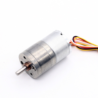 12V 9RPM माइक्रो डीसी गियर मोटर्स JGA25-2418 25mm BLDC गियर वाली मोटर