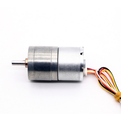 12V 9RPM माइक्रो डीसी गियर मोटर्स JGA25-2418 25mm BLDC गियर वाली मोटर